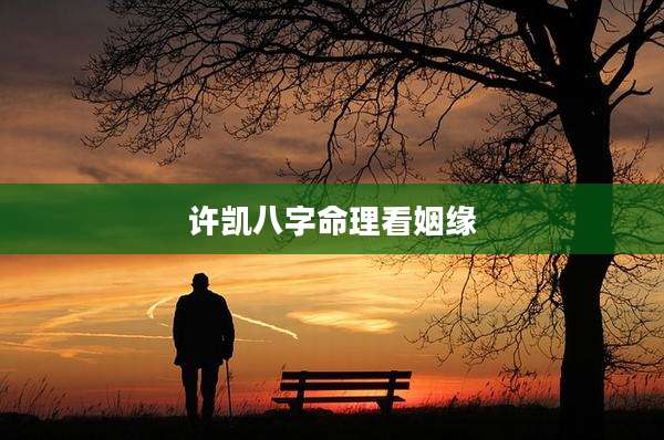 许凯八字命理看姻缘