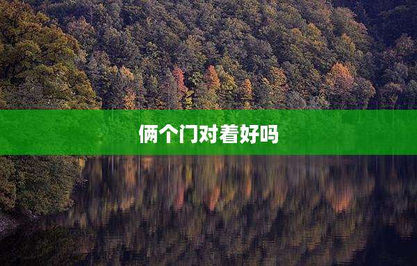 俩个门对着好吗