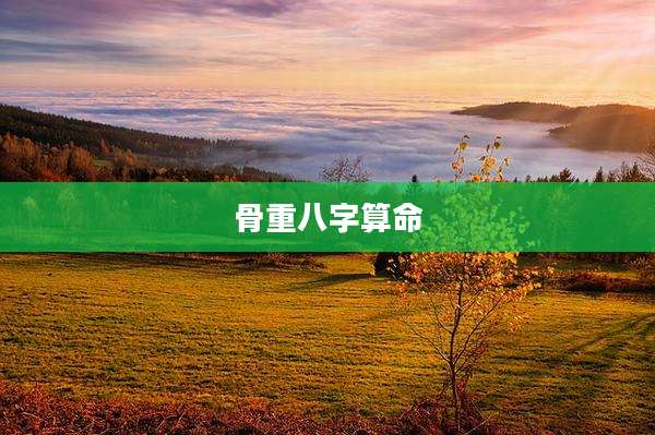 骨重八字算命