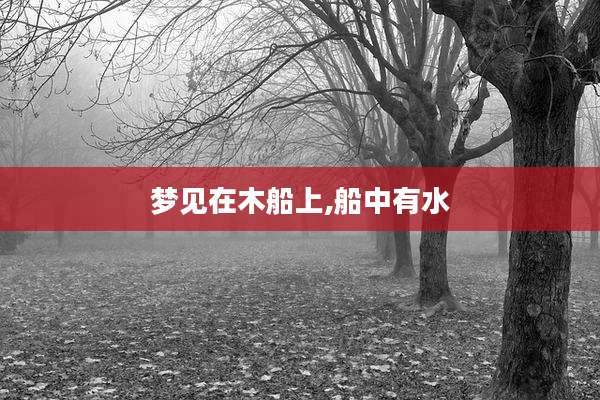 梦见在木船上,船中有水