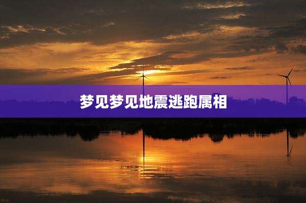 梦见梦见地震逃跑属相