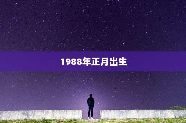1988年正月出生