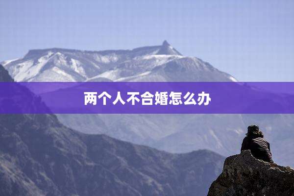 两个人不合婚怎么办