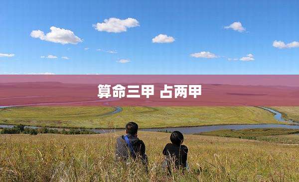 算命三甲 占两甲