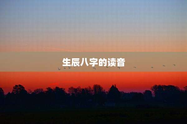 生辰八字的读音