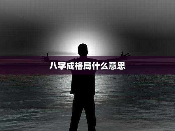 八字成格局什么意思