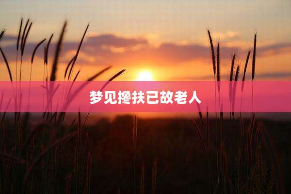 梦见搀扶已故老人