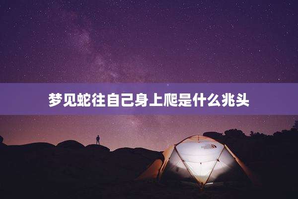 梦见蛇往自己身上爬是什么兆头
