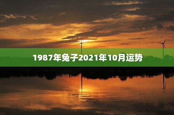 1987年兔子2021年10月运势