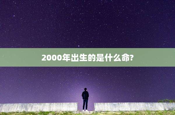 2000年出生的是什么命?