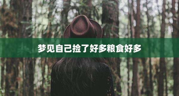 梦见自己捡了好多粮食好多