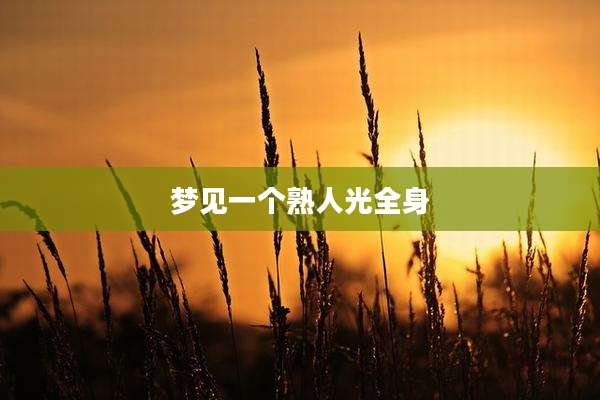 梦见一个熟人光全身