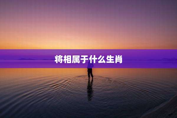 将相属于什么生肖