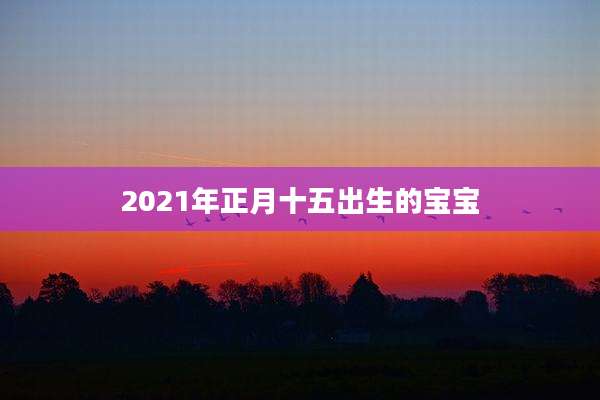 2021年正月十五出生的宝宝