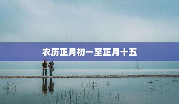 农历正月初一至正月十五