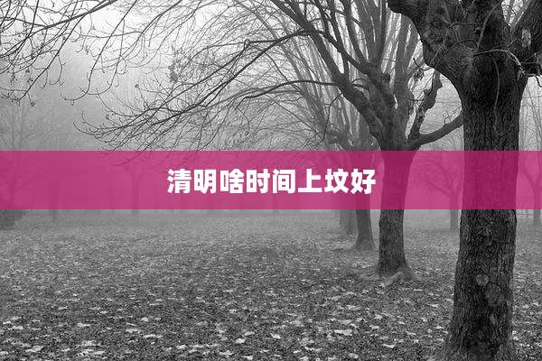 清明啥时间上坟好