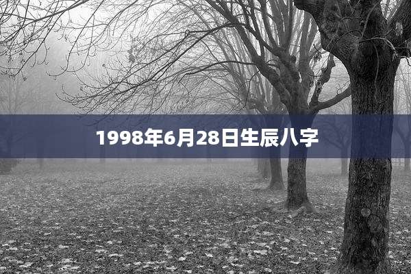 1998年6月28日生辰八字