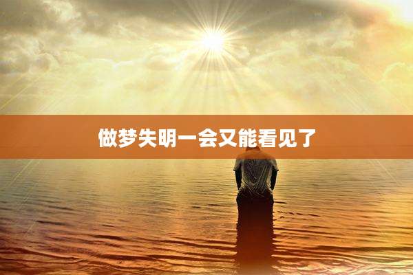 做梦失明一会又能看见了