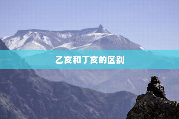 乙亥和丁亥的区别