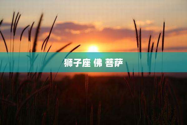 狮子座 佛 菩萨