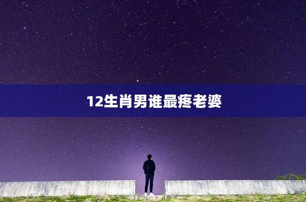 12生肖男谁最疼老婆