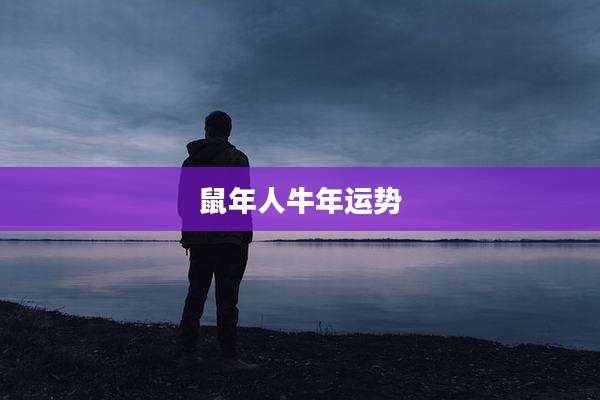 鼠年人牛年运势