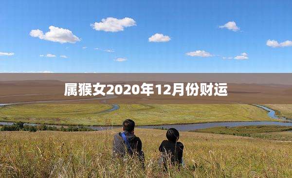 属猴女2020年12月份财运