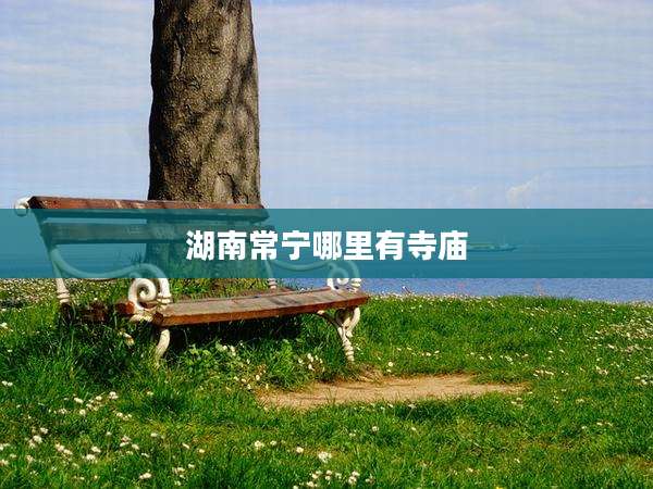 湖南常宁哪里有寺庙