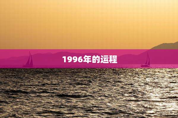 1996年的运程