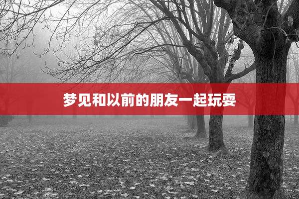 梦见和以前的朋友一起玩耍