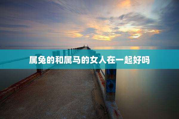属兔的和属马的女人在一起好吗