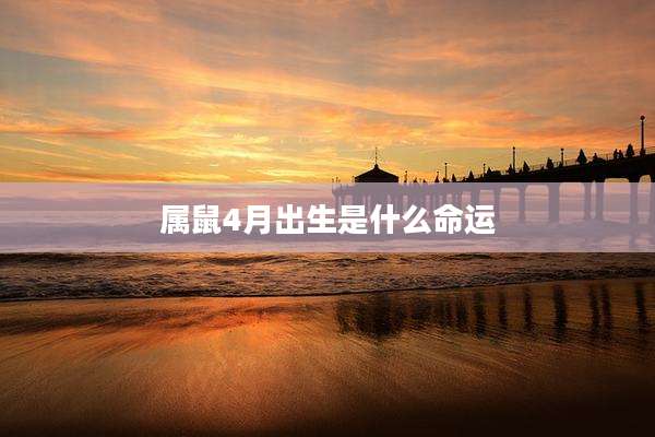 属鼠4月出生是什么命运