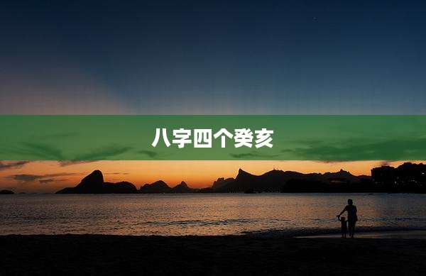 八字四个癸亥