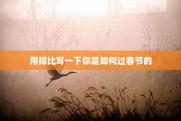 用排比写一下你是如何过春节的