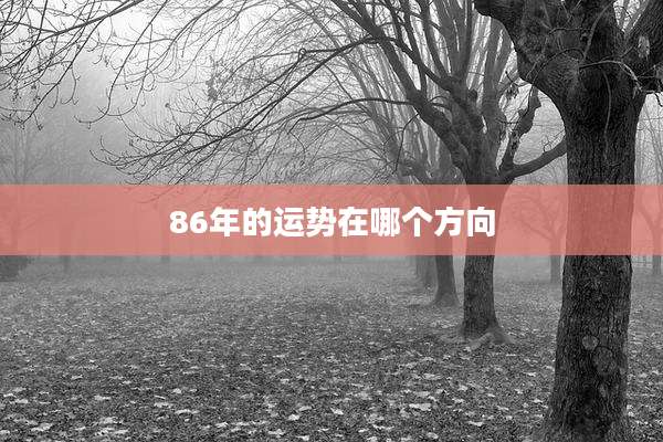 86年的运势在哪个方向