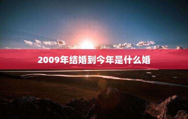 2009年结婚到今年是什么婚