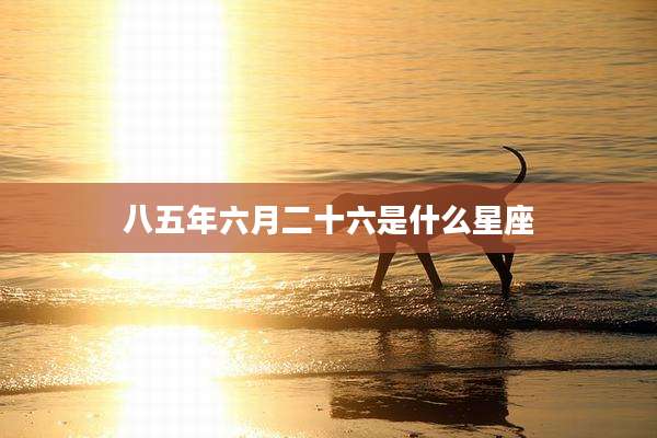 八五年六月二十六是什么星座
