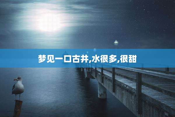 梦见一口古井,水很多,很甜