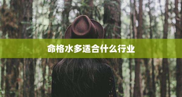 命格水多适合什么行业