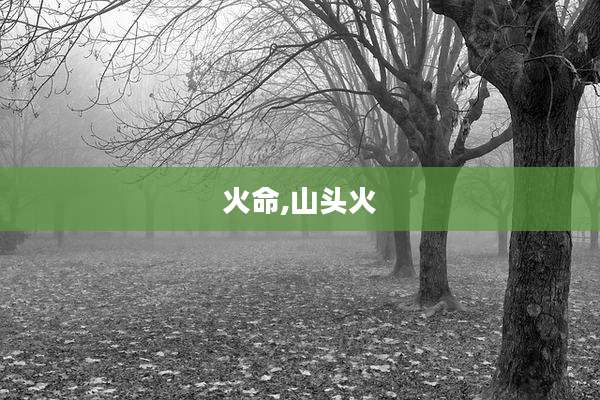 火命,山头火