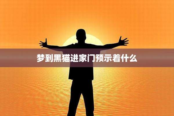 梦到黑猫进家门预示着什么