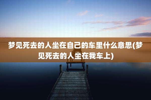 梦见死去的人坐在自己的车里什么意思(梦见死去的人坐在我车上)