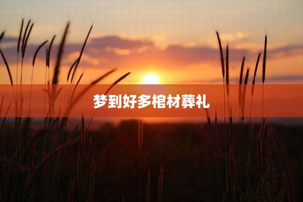 梦到好多棺材葬礼