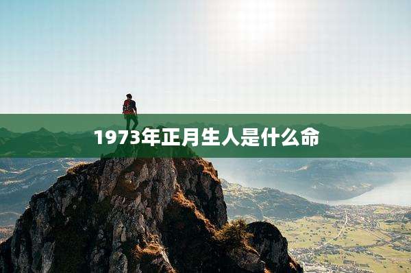 1973年正月生人是什么命