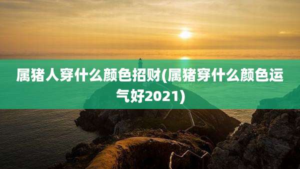 属猪人穿什么颜色招财(属猪穿什么颜色运气好2021)