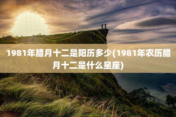 1981年腊月十二是阳历多少(1981年农历腊月十二是什么星座)