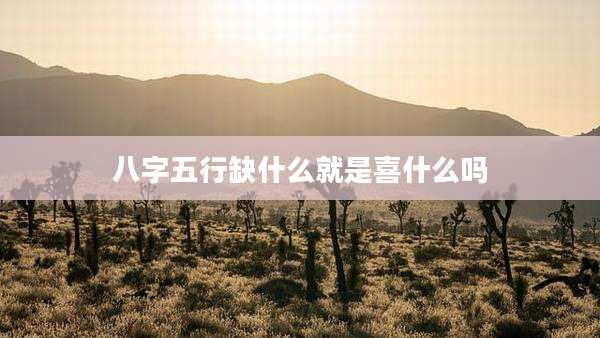 八字五行缺什么就是喜什么吗