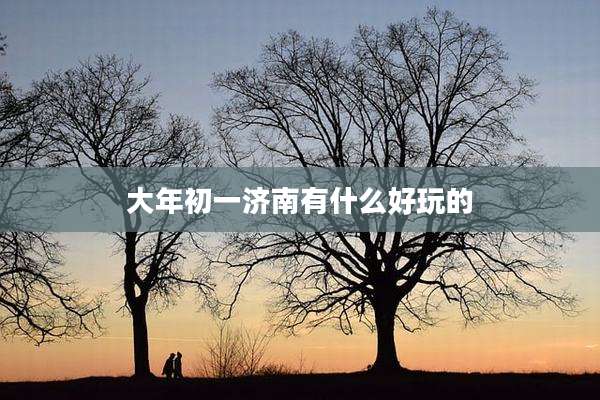 大年初一济南有什么好玩的