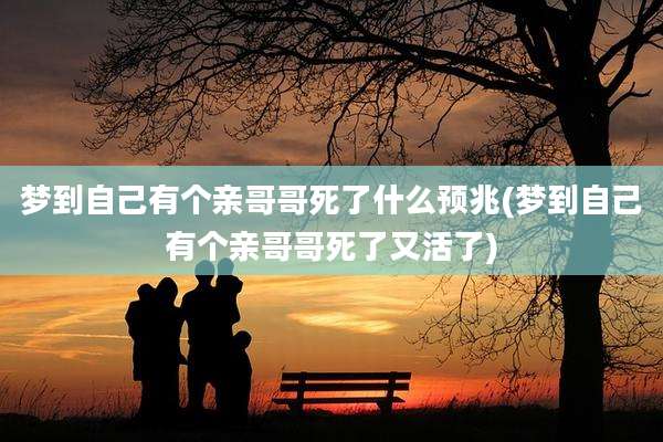 梦到自己有个亲哥哥死了什么预兆(梦到自己有个亲哥哥死了又活了)