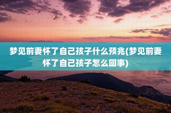 梦见前妻怀了自己孩子什么预兆(梦见前妻怀了自己孩子怎么回事)